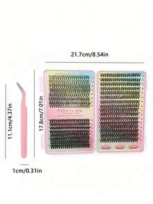 外貿 DIY 睫毛書套組，蓬鬆豐盈簇狀接睫毛，適用美國與歐盟，附鑷子 - 查看 3