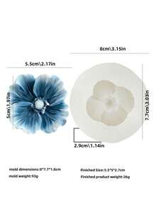 3D Poppy Flower Silicone Candle Mold, Resin Casting Mold, Suitable For DIY Handmade Aromatherapy Candles, Resin Crafts, Soap, Plaster, Clay, Ideal For Home Decor And Gift Making - Flower Mold - View 7