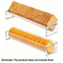 1/2 Packs Cracker Tray For Serving, Acrylic Biscuit Stand Cracker Server Holder, Rectangular Clear Food Display Holder For Countertop, Home, Wedding Events, Parties And Events - View 13