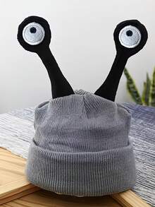 1pc Funny Cartoon Insect Antenna Knitted Beanie Hat - Multicolor - View 6