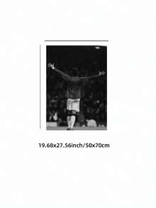 1pc Frameless Handsome Football Star Black White Chic Athlete Wall Art Poster Print For Bedroom Living Room Dorm Party Gift, Room Decor, Prints For Wall - Football Stars - View 12
