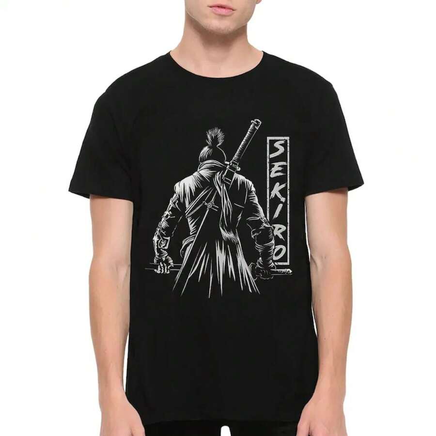 Camiseta Sekiro Shadows Die Twice / 100% Algodón / Tallas para Hombre y Mujer (yw-351) - Negro - Ver 1