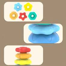 Spiral Rainbow Stacking Rings Toy, Montessori Sensory Stacking Tower, Early Learning Toy, Develops Fine Motor Skills And Hand-Eye Coordination, Suitable For Stacking Play Gift For Boys And Girls 18 Months And Up - Multicolor - View 8