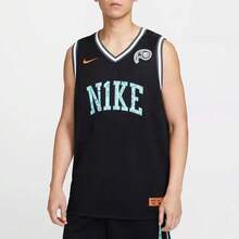 Nike Men's Basketball Vest, High-Speed Basketball Series, DNA "CHBL" Logo V-Neck Casual Quick-Drying Sleeveless Basketball Vest - Black - View 3
