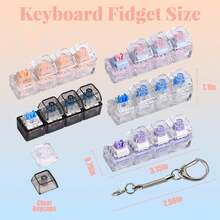 1pc Stress Relief Button, Adult Keyboard Fingertip Toy, Creamy Crisp Clicker Keychain, Cute Button Finger Clicking Toy, Anxiety And Stress Relief Gift, With Vibrant Macaron Colors. The Appearance, Color And Design Are Very Attractive, Making It A Perfect Choice For Party Favors, Gifts And Presents For Friends. (Colorful) - Multicolor - View 4