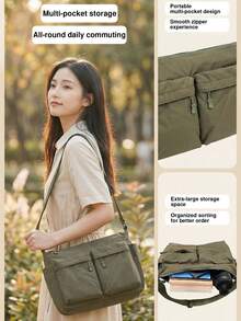New Large Capacity Multi-Function Crossbody Bag, College Student Bag, Daily Commute Bag, Outdoor Travel Fashion Back To School Shoulder Bag, Perfect Gift Choice - Multicolor - View 9