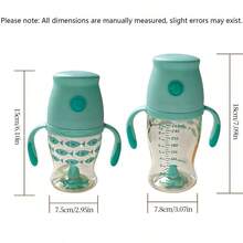1件 160ml/260ml PPSU材質嬰兒奶瓶，附易握手柄、矽膠奶嘴，防漏易吸，適合6個月及以上嬰兒 - 彩色 - 查看 2