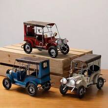 1pc 2D Flat Printed Acrylic European Vintage Car Model Ornament, Car Model Decorative Display, Home Decor - 1PC - View 6