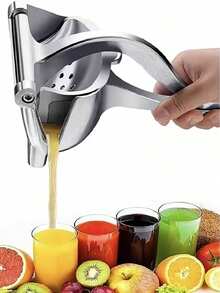 1pc Manual Juicer, Small Fruit Squeezer, Lemon Juicer, Orange Juice Press - Silver - View 3