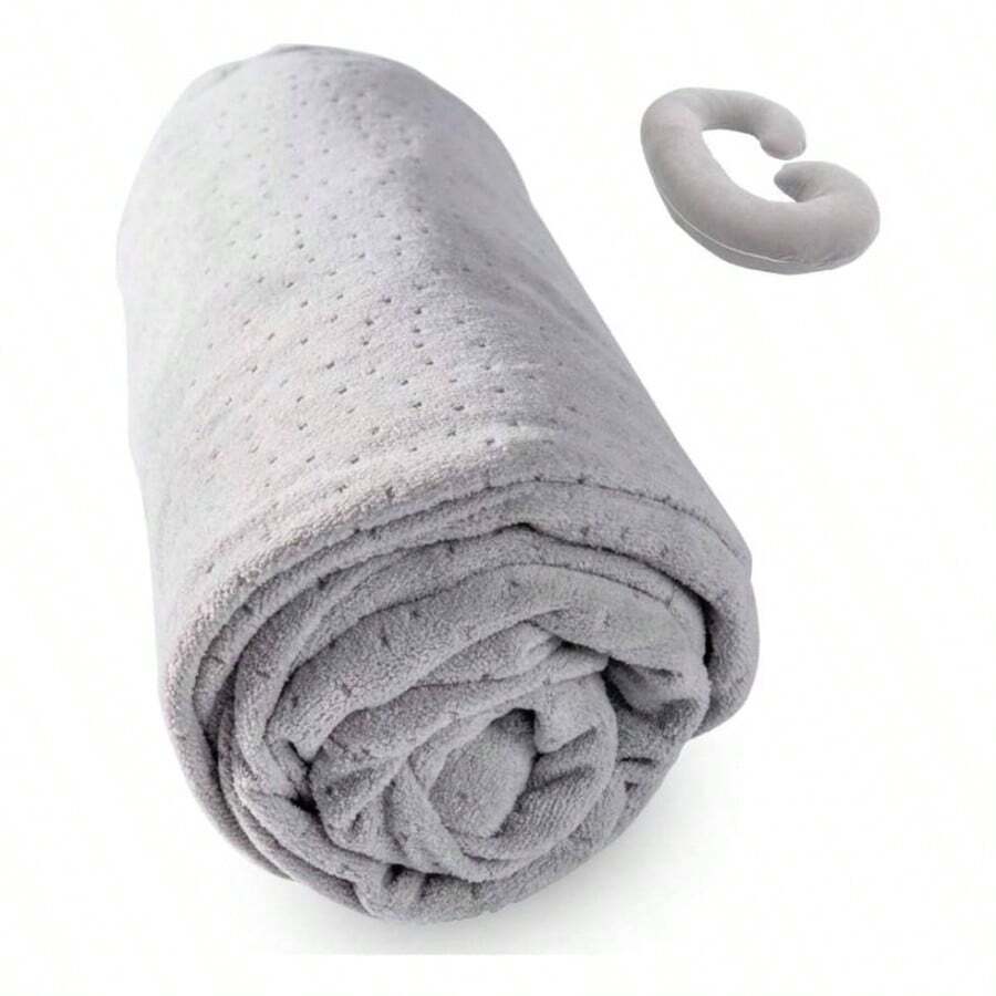 funda de almohada de embarazo en forma de C, funda de repuesto de terciopelo transpirable con cierre para almohada de maternidad, funda gris - Gris - Ver 1