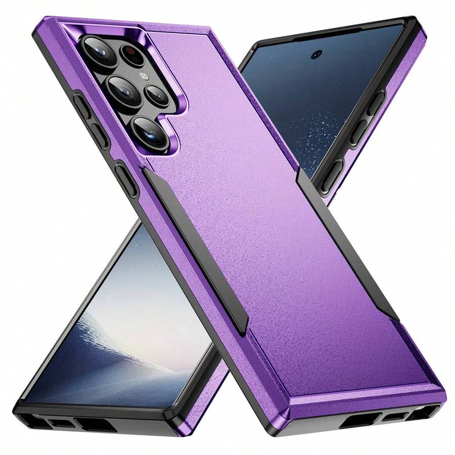 軍規防摔保護殼適用於 Galaxy A06 A36 A26 A56 A25 A05 A35 A55 A14 A54 A33 A53 A71 A73 A17 S26 S25 S23 S22 S21 S26 Ultra S25 FE S24 Plus 裝甲保護套 - 紫色 - 查看 1