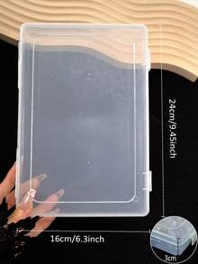 Large Transparent Nail Art Storage Box With Integrated Flip Lid, Dust-Proof And Pressure-Resistant Material For Accessories And Decorations - Multicolor - View 5