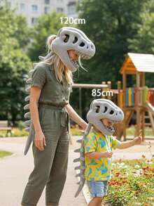 1 buah Topi Boneka Kepala Kerangka Dinosaurus, Kostum Boneka Kerangka yang Serasi, Hadiah Ulang Tahun yang Menyenangkan untuk Anak-anak dan Pacar - MultiWarna - View 7