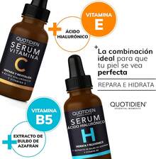 Vitamin C + Hyaluronic Acid + Vitamin E Serum | 95% Natural Ingredients | Skincare | Radiance, Hydration, Firmness & More Even Skin Tone | Lightweight Texture & Non-Greasy Feel | Facial Skincare Serum Ideal For All Skin Types - 30ml - 套裝 2 精華液 - 查看 3