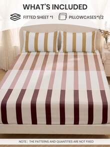 2/3pcs Printed Bedding Set, Bedding, Mattress Protector Set, Comfortable Home Textiles, Breathable Anti-Pilling Mattress Cover, Home Decor, Suitable For All Seasons, Machine Washable, Back To School - Multicolor - View 3
