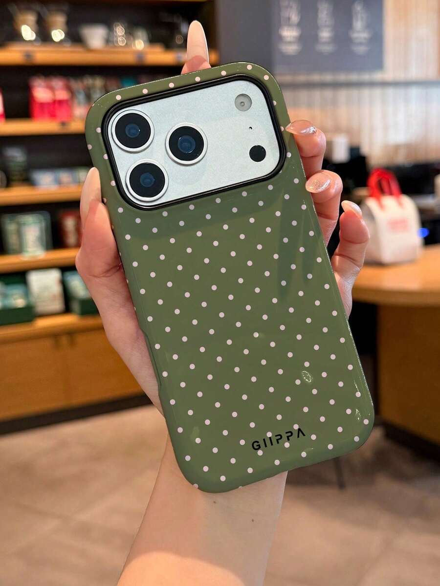 A Smooth Textured Phone Case With A Dotted Design, Suitable For 17, 17 Air, 16, 15, 14, 13, 12, 11, Pro Max, Plus, X, XS - 白色5 - 查看 1