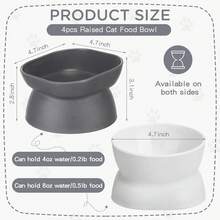 Slanted Design Pet Bowl, Suitable For Flat-Faced Kittens And Other Pets, Cat Bowl, Dog Bowl, Pet Feeding Bowl, Pet Supplies - Suitable for Both Cats and Dogs - View 2