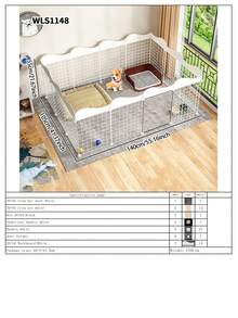 寵物狗圍欄居家訓練狗廁所隔離擋板 室內狗籠護欄 中小型犬圍欄 - 彩色 - 查看 14