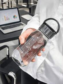 1 Stück japanische minimalistische transparente Polycarbonat-Wasserflasche mit drehbarem Deckel, auslaufsicher, hitzebeständig, tragbarer Becher, geeignet für Schule, Zuhause, Büro und Outdoor-Aktivitäten. Leicht zu tragen, langanhaltend und stilvoll, perfekte Wasserflasche für den täglichen Gebrauch von Erwachsenen und Studenten. - neu - Übersicht 3