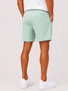 Kit 3 Premium Linen Shorts Bermuda Mauricinho Men's Casual Basic Comfortable Drawstring Waist - verde menta - Ver 3