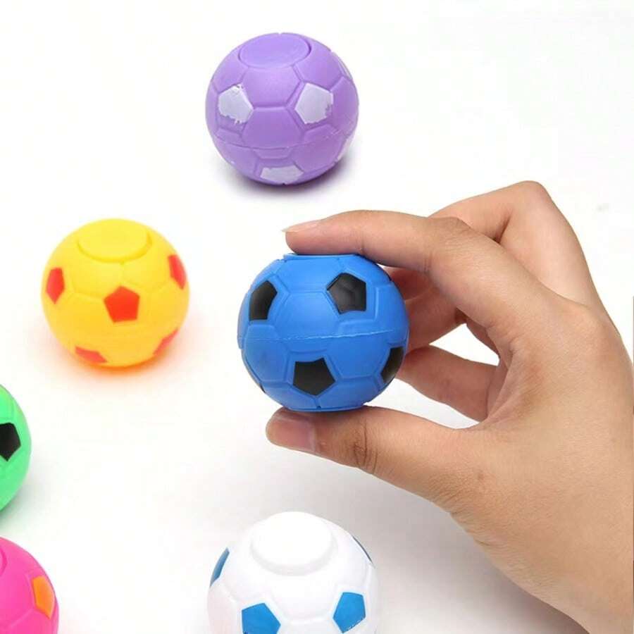 Children's Fingertip Football Mini Spinning Top Ball, Rich Colors, Suitable As Halloween, Christmas Gifts, Boys And Girls Birthday Gifts, Football Toys, Classroom Toys, School Prizes, Ball Diameter 3.5cm (Random Color)