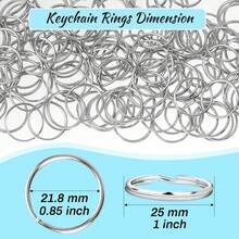 100pcs Key Rings, Alloy Key Chain Rings, Detachable Key Rings Bulk For Keychains And Crafts, Suitable For DIY, Daily Use - A - View 2
