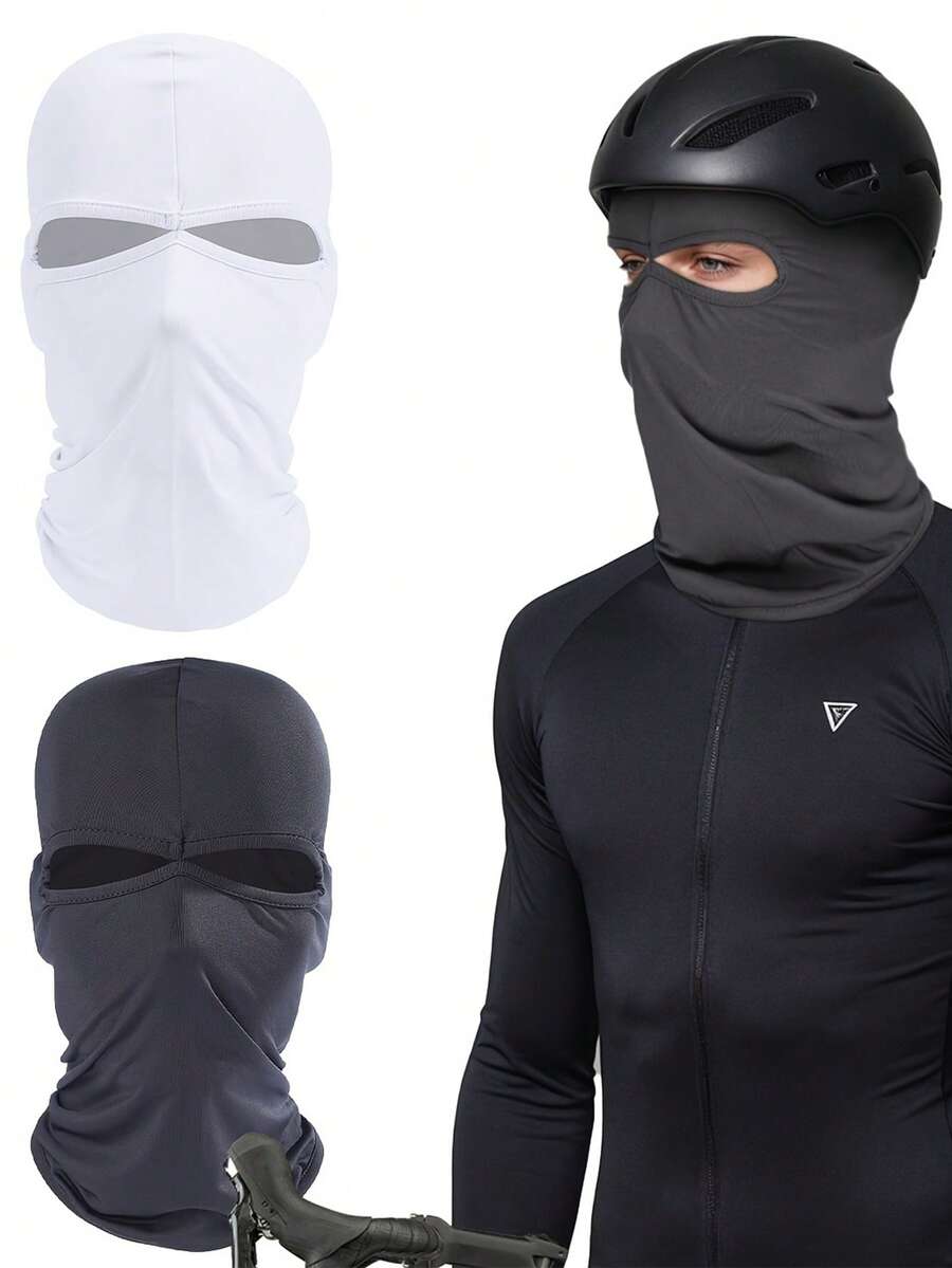 1 buah/2 buah Penutup Kepala Bersepeda Lintas Batas Unisex Bahan Sutra Es untuk Olahraga Luar Ruangan, Pelindung Matahari, Cepat Kering, Bernapas, Tahan Angin, Masker Wajah untuk Sepeda Motor, Cocok untuk Mendaki, Panjat Tebing, Memancing, dan Bersepeda - Gaya A - View 1