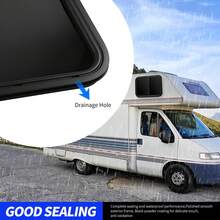 645x540 mm Aluminium Camper Fenster – Schiebe Wohnmobil Fenster mit abnehmbarem Insektenschutz – Wasserdicht & UV-beständig – Für Camper, Wohnmobil, Nutzfahrzeug - Schwarz - Übersicht 5