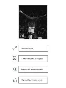 1pc Frameless Handsome Football Star Black White Chic Athlete Wall Art Poster Print For Bedroom Living Room Dorm Party Gift, Room Decor, Prints For Wall - Football Stars - View 6