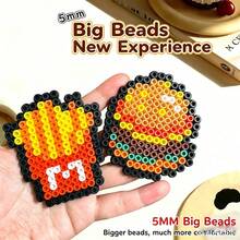 12,000顆/盒 5mm 高品質 Perler 熔珠，多色多巴胺 Perler 熔珠（24色 Perler 熔珠）小孔熔珠，彩色珠子套組－適合手工藝與裝飾，高品質像素拼圖珠，高品質手工禮物 - 彩色 - 查看 7