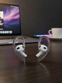 2‑Pack Earbud Retainer Clips, Clear TPU Anti‑Slip Sports Ear Hooks, Soft Ear Loops Compatible With AirPods 1st/2nd/3rd Gen, Wireless Earphone Accessories, Earbuds Not Included - View 4