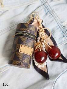 Colgante de fresa y limón de moda y fresco, accesorio de bolso de diseño de nicho personalizado, llavero de cuerda lindo, adecuado para compras, citas, uso diario - Rojo - Ver 2