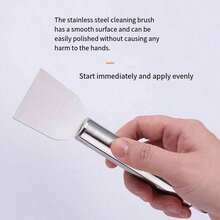 Professional Cleaning Scraper (1pc Or 2pcs) – Multi-Functional Kitchen Cleaning Tool; Stainless Steel Pot Bottom Scraper – Suitable For Home And Commercial Use, Cleaning, Kitchen Accessories, Cleaning Tools, Cleaning Supplies, Kitchen Accessories - Multicolor - View 5