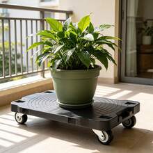 Furniture Dolly, 200 Lbs Capacity Each Count, Furniture Mover With Wheels, Portable Moving Rollers 4 Wheels Heavy Duty, Small Flat Dolly Cart For Heavy Furniture, Black - Black - View 10
