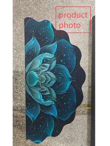 1 pieza Alfombra de baño de tierra de diatomeas con diseño floral negro & dorado, alfombra de baño, felpudo, alfombra pequeña, alfombra, alfombra de piso, decoración del hogar, alfombra de área, alfombra para exteriores, alfombra de dormitorio, alfombra lavable - Multicolor 7 - Ver 4