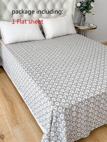 1 pieza Sábana de estilo bohemio 100% poliéster, textura de crepé de burbujas, patrón en relieve arrugado, unicolor ligero, decoración de dormitorio cómoda y transpirable - Multicolor - Ver 5