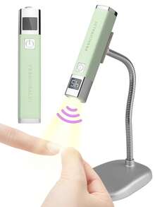 1pc Mini Rechargeable UV LED Nail Lamp, Suitable For Gel Nails, Fast Drying UV LED Gel Nail Polish Curing Light, Nail Art Tool, Rechargeable Nail Salon Equipment - Mint Green - View 3