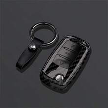 1件碳纖維紋路ABS塑料鑰匙遙控器保護套，適用於VW Polo Tiguan Passat B5 B6 B7 Golf 4 5 6 MK6 Jetta Lavida、Octavia汽車鑰匙殼替換 - A款 - 查看 16