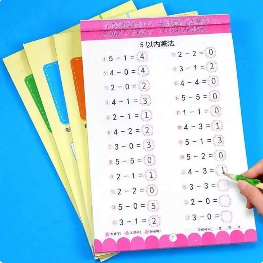 Thẻ Flashcard Toán Tư Duy, Cộng & Trừ Trong Phạm Vi 10-100, Sách Luyện Tập Phương Trình Ngang & Dọc, Sách Bài Tập Toán Mầm Non & Tiền Học Đường Cho Trẻ Em - Nhiều màu - Xem 1