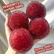 1pc Ice Cream Red Cherry Stress Ball Squeeze Toy, Malleable Non-Bouncing Fidget Toy, ASMR Squeeze Ball, Adult Stress Relief Toy - Multicolor - View 1