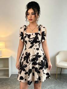 Women Short Dresses - Black - View 3