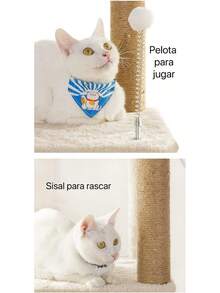 Cat Scratching Post, Cat Tree Furniture Tower, Multi-Level, With Cheese Design (170CM) - Grey - View 7