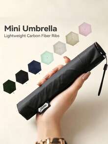 Ultra-Light 111g Carbon Fiber Folding Umbrella - UV Protection & Windproof Travel Umbrella, With 6R Aluminum Glass Umbrella Ribs, Manual Open/Close Portable Sun Umbrella, Suitable For Commuting, Outdoor (19.69 Inches, 8 Colors), Commuting Accessories | Fashion Accessories, Outdoor Umbrella - Multiple Styles - View 1