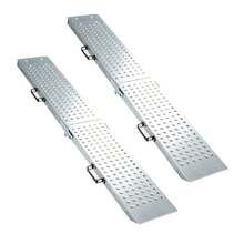 2 Pack 400 KG Capacity Folding Loading Ramps Multi-Use Ramps With Handles For Pickup Truck & Trailer 180 X 22.5 Cm - A - View 1