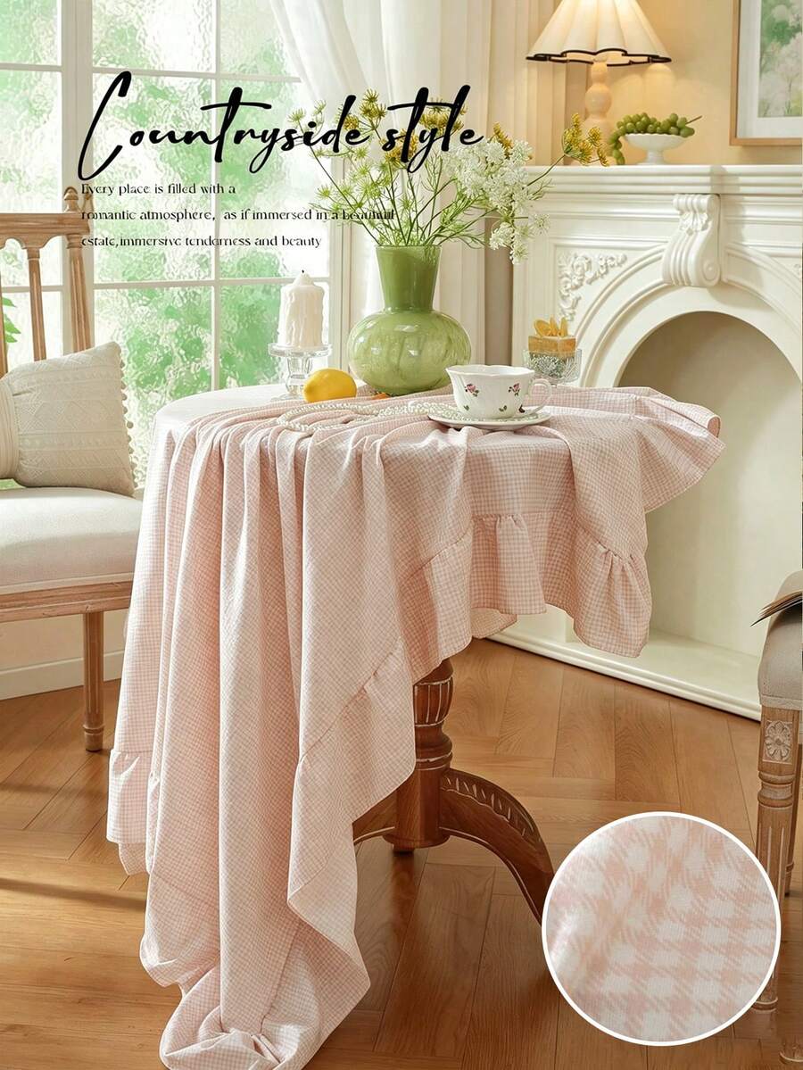 1 buah Taplak Meja Motif Daun Hijau Segar Gaya Pedesaan Prancis, Kain Dekoratif Gaya Prancis Romantis, Cocok Untuk Dapur / Ruang Makan / Kamar Tidur / Rumah / Meja Makan / Meja Kopi, Cocok Untuk Dekorasi Rumah Dapur, Dekorasi Ruangan Dapur, Dekorasi Meja Makan, Dekorasi Meja Kopi, Taplak Meja Ruang Makan, Taplak Meja Persegi