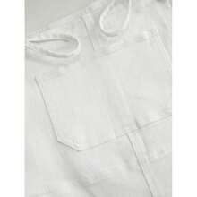 cider Overalls For Women Denim Jumpsuits Adjustable Strap Baggy Wide Leg Jean Overalls With Pockets Variant 1 - White - View 3
