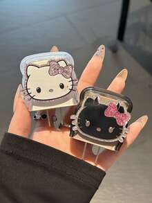 SANRIO Juego de almacenamiento y protección de cable de datos Hello Kitty con purpurina para Apple, compatible con cables de datos de carga rápida de 20W para teléfonos Apple - Multicolor - Ver 4
