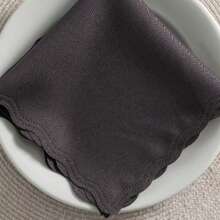 Fabric Napkin Set Of 50 Oxford Laser Finish - 石墨灰 - 查看 2