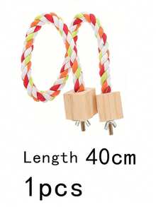Colorful Cotton Rope Parrot Stand, Foldable Bird Cage Accessory, Bird Claw Grinding Comfortable Perch Set - View 8