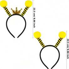 6/12 piezas Diademas con antenas de abeja lindas | Corona y diademas con antenas de abeja | Adecuado para disfraces de fiesta y accesorios de juego de rol - Multicolor - Ver 3